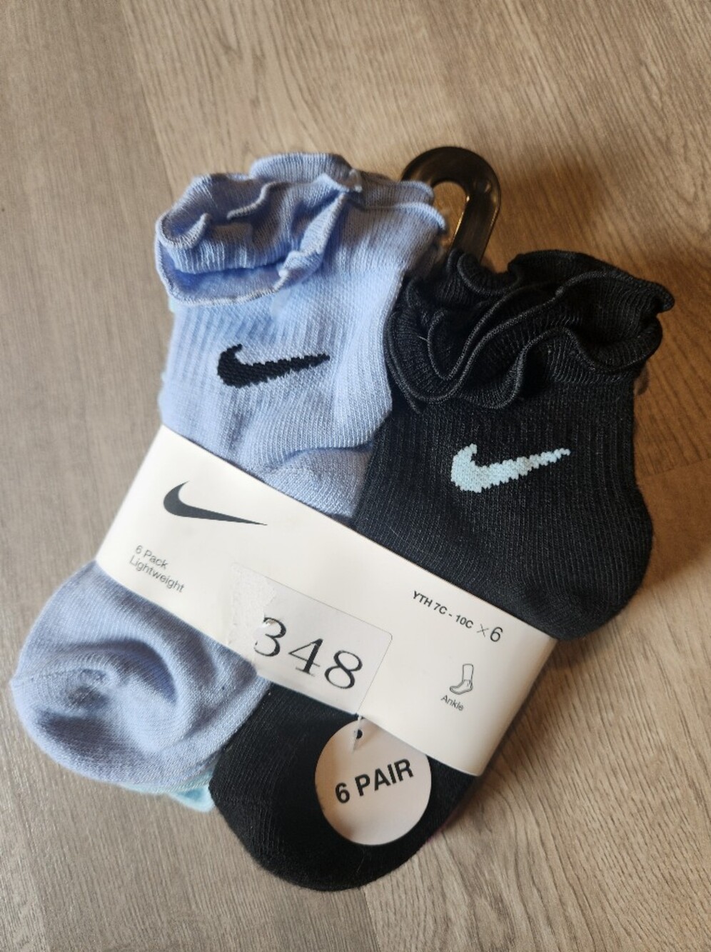 Nike Toddler Pre-school Girls Xxs 4-5 Six Pack Ruffle Ankle Socks New!